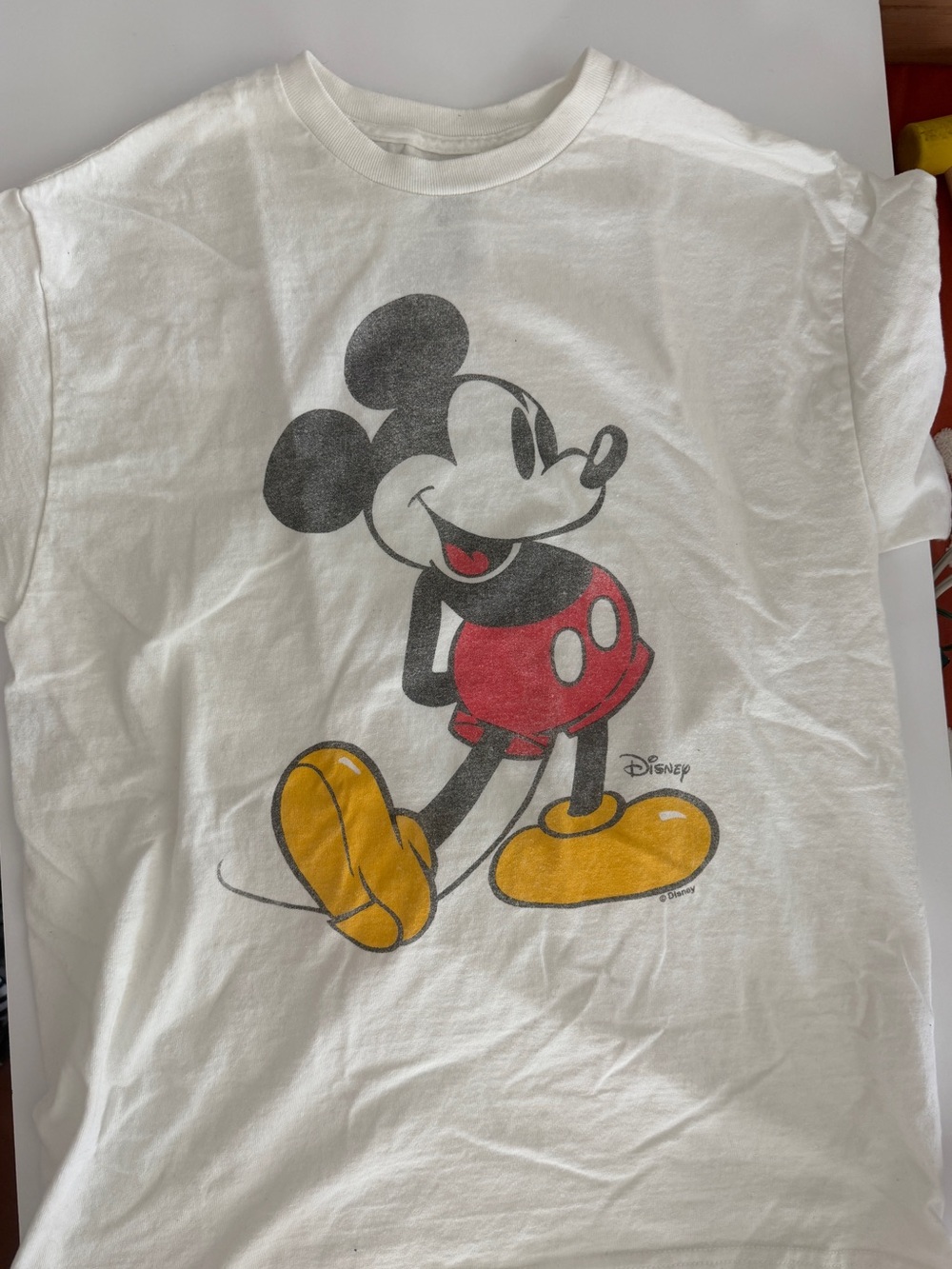 Women’s White Mickey Mouse T-Shirt Small